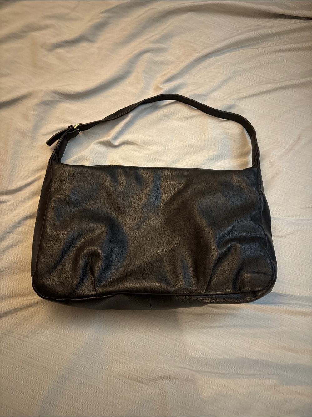 a new day Black Pebbled Shoulder Messenger Bag